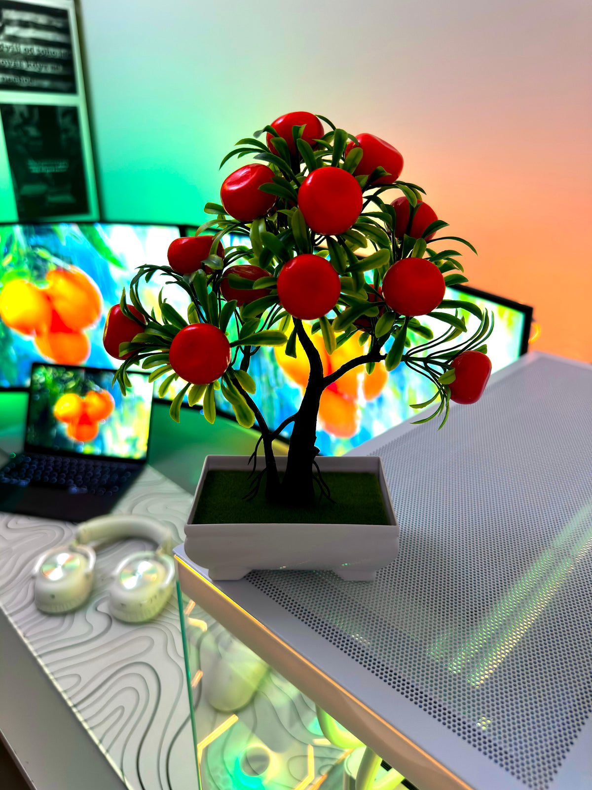 Artificial Bonsai Tree - Mandarin Orange, 20 cm