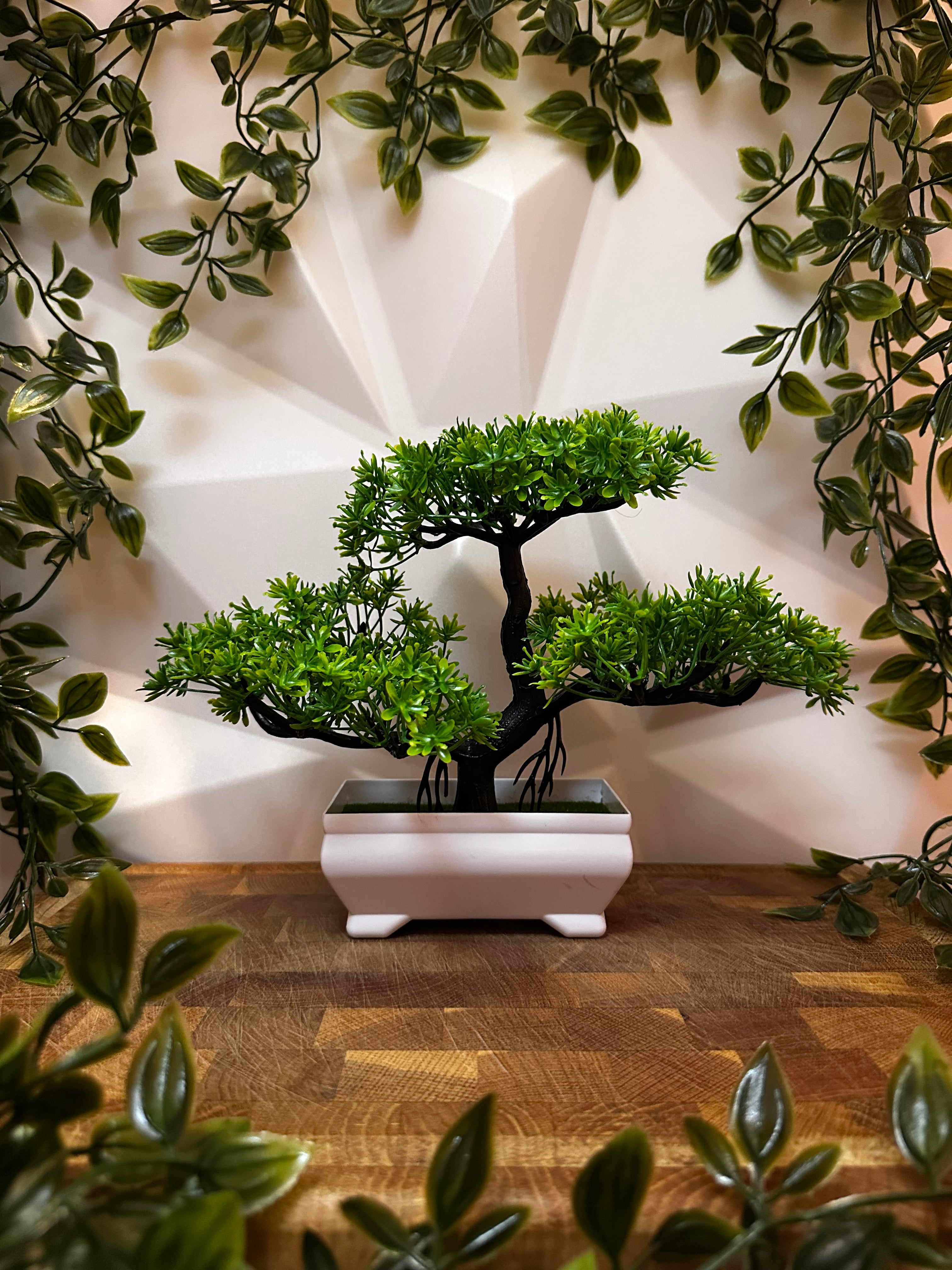 Artificial Bonsai Tree - Classic Green, 20 cm