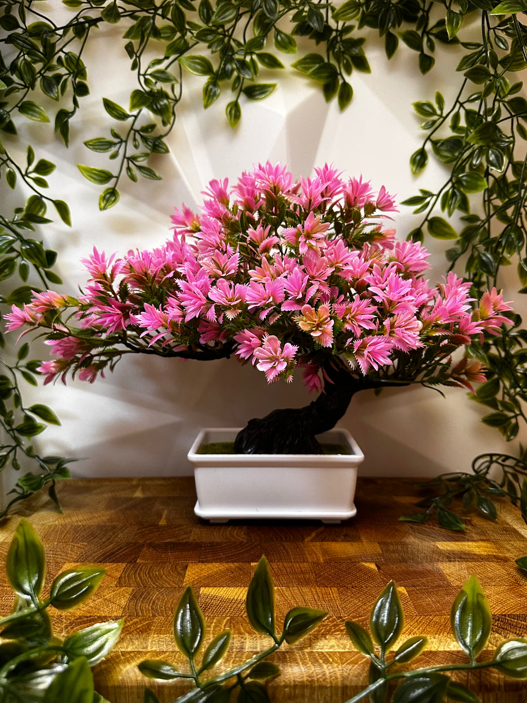 Artificial Bonsai Tree - Pink Pine Style, 24 cm