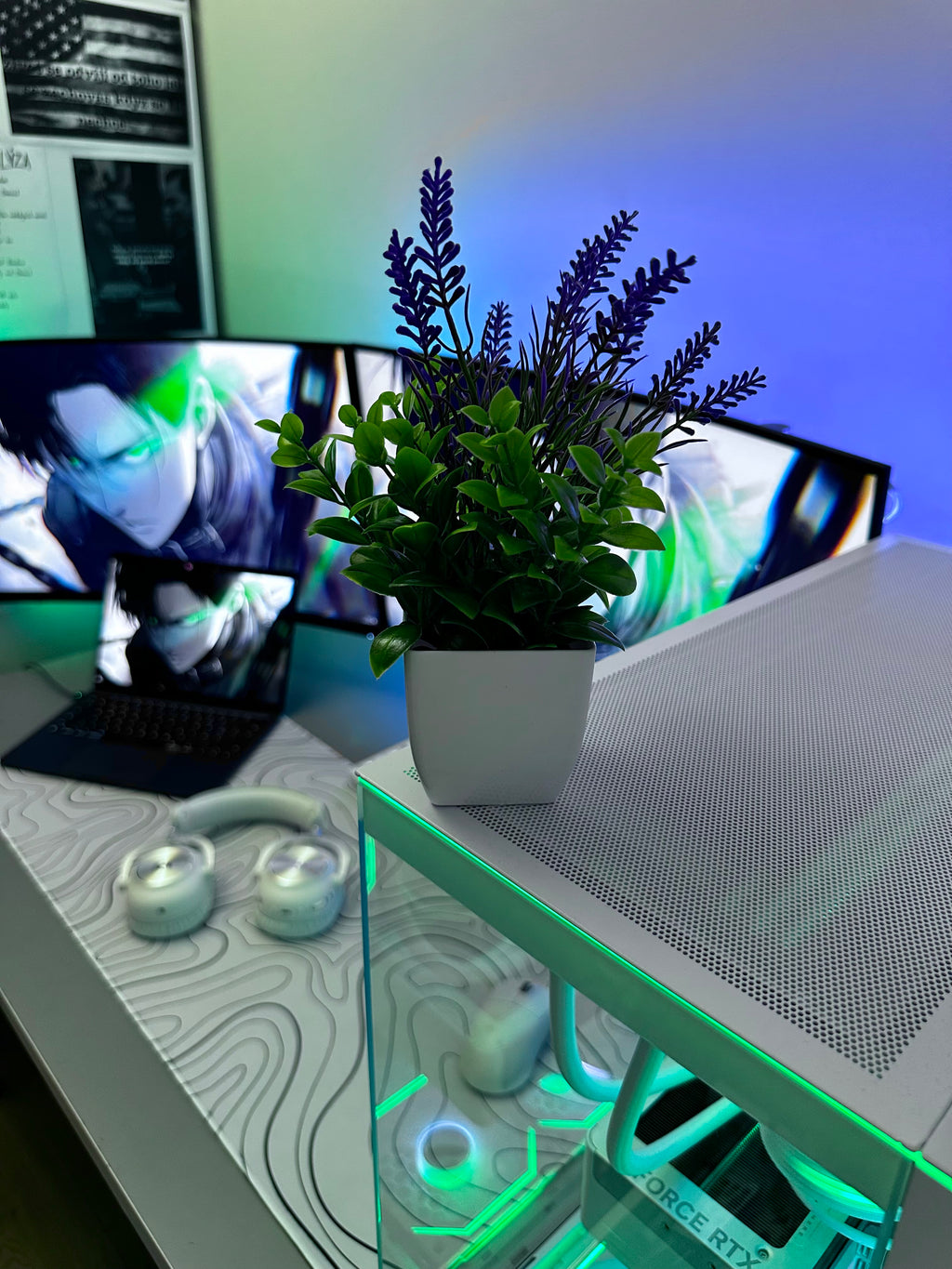 Artificial Plant - Lavender Style, 21 cm
