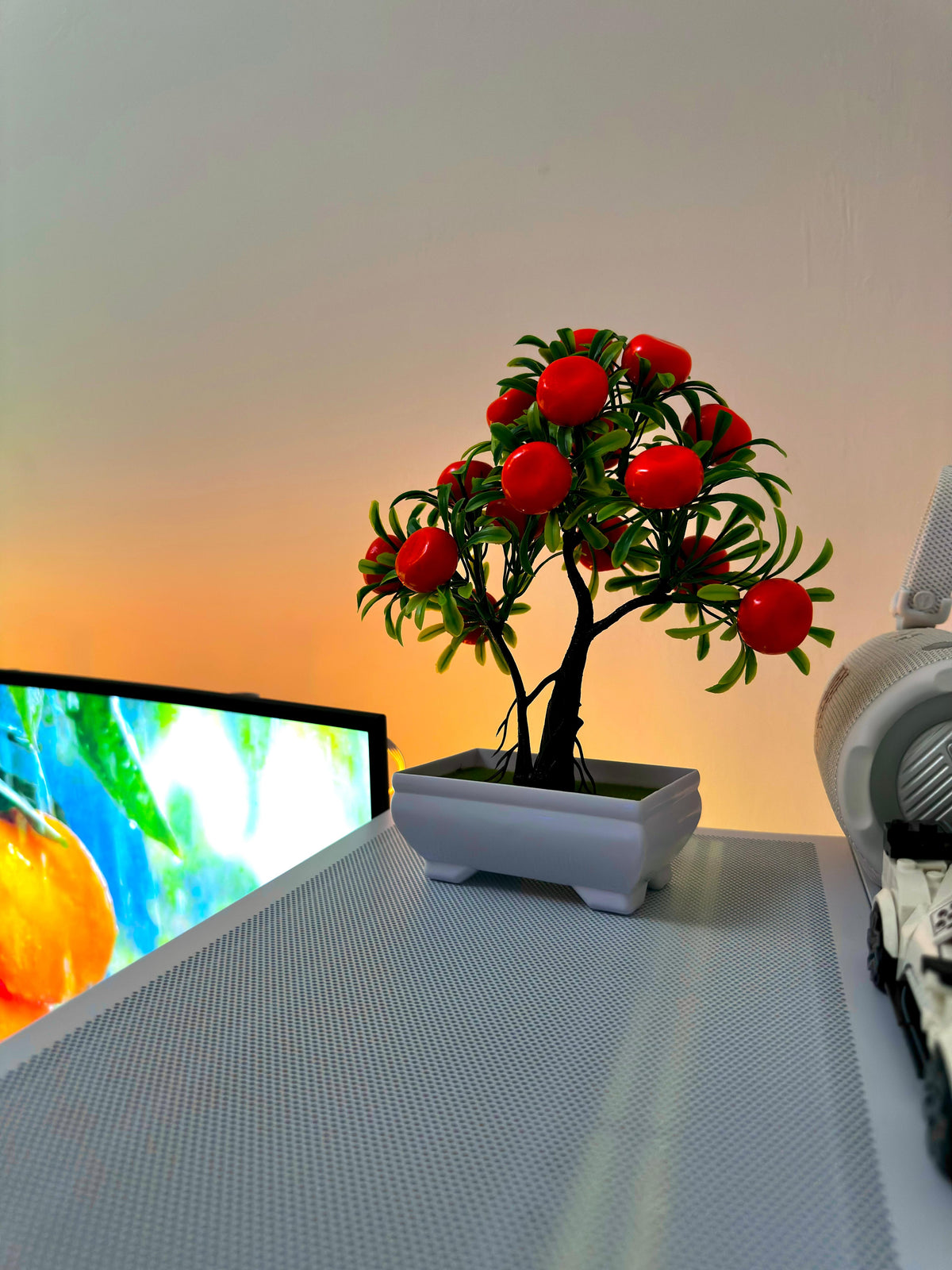 Artificial Bonsai Tree - Mandarin Orange, 20 cm